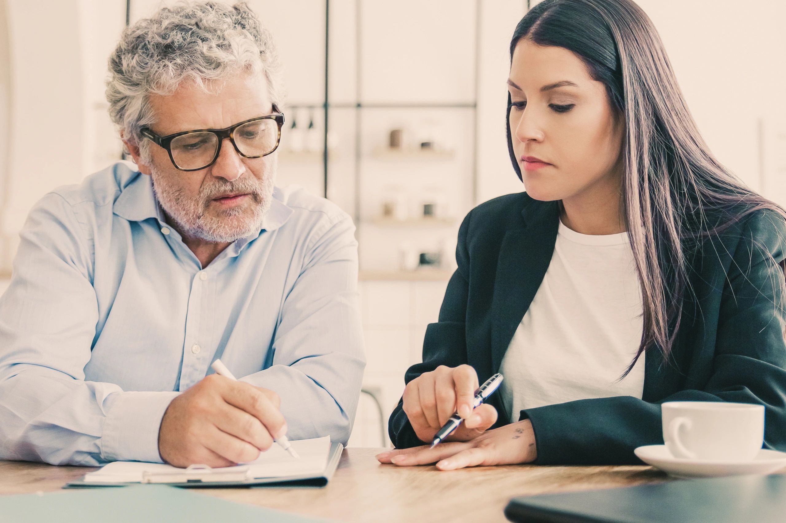 Mortgage consultation with paperwork and financing review