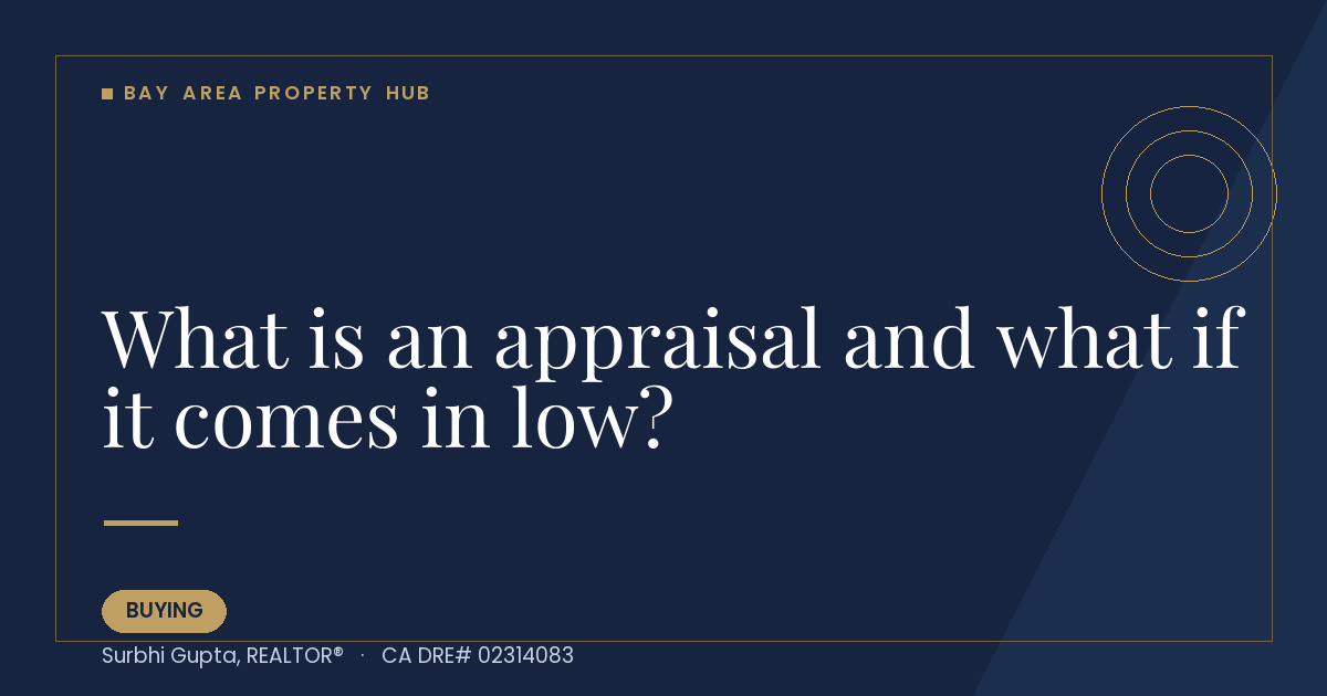 What is an appraisal and what if it comes in low? — Bay Area Property Hub